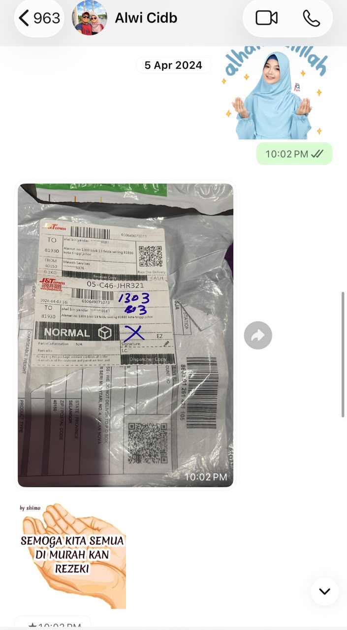 Testimoni pelanggan - Pelanggan 13