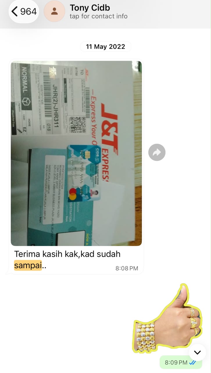 Testimoni pelanggan - Pelanggan 15