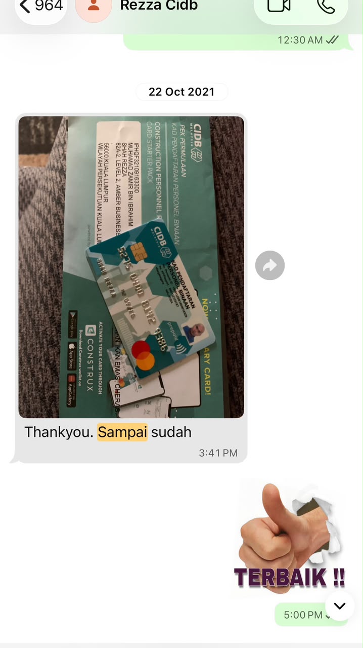 Testimoni pelanggan - Pelanggan 16