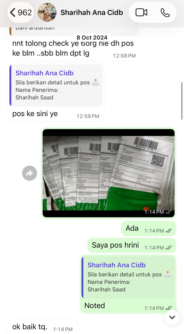 Testimoni pelanggan - Pelanggan 9